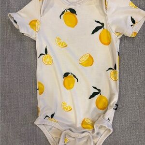 Kyte Baby Lemon Print Bamboo Bodysuit. Like New. Size: 0-3 mos. Unisex